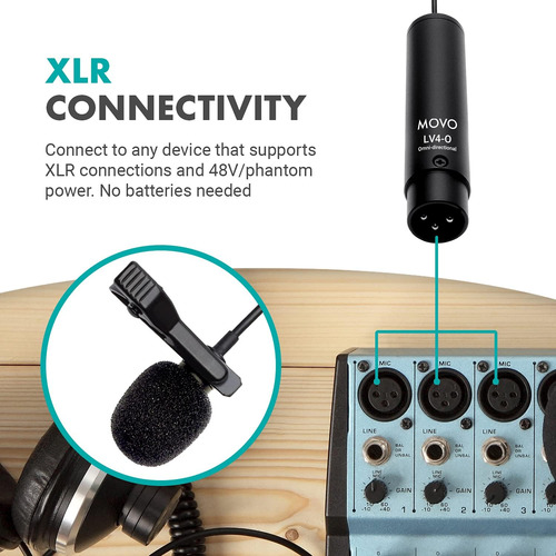Micrófono Lavalier Omnidireccional Xlr Phantom Power De M...