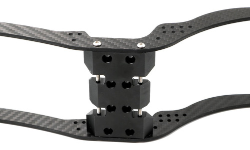 Chasis De Fibra De Carbono A Escala 1:10 Para Scx10 Negro