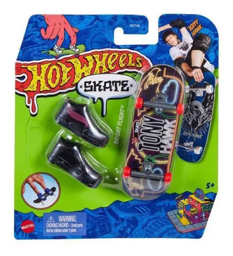Skate De Dedo Hot Wheels Fingerboard Profissional Com Tênis