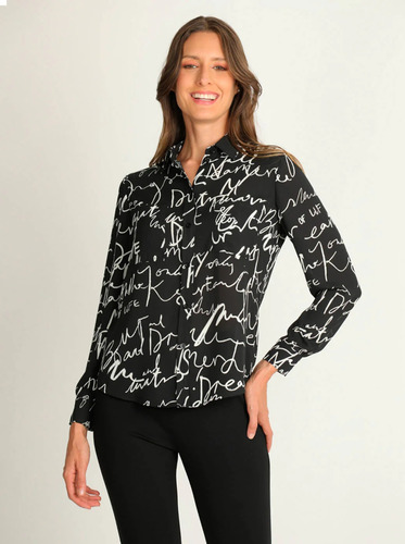 Blusa Con Estampado De Letras Para Mujer Foleys 223853 