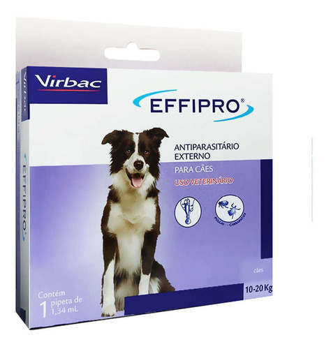 Antipulgas E Carrapatos  Cães 10 Até 20 Kg Effipro Virbac