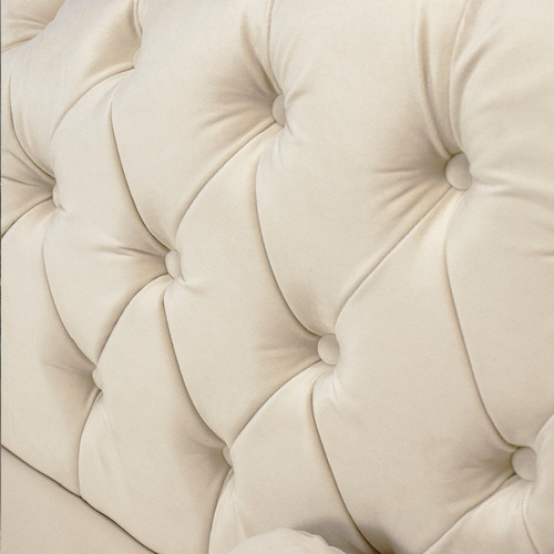 Divã Recamier Mônaco 165 Cm Suede Pés Chanfrado D'rossi Cor Bege
