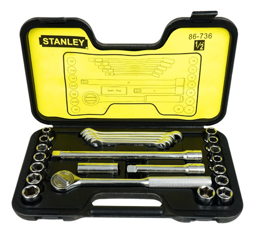 Juego Dados M1/2 25piezas (3/8 -3/4) Pulgadas Stanley
