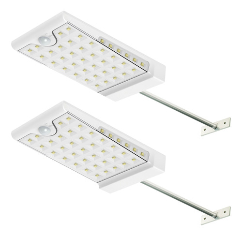 Luz Solar 46 Led Exterior Con Sensor De Movimiento - Pack 2