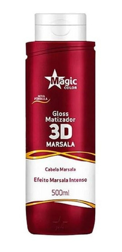 Gloss Matizador Marsala E Vermelho Magic Color 500ml