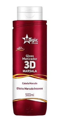 Imagem 1 de 2 de Gloss Matizador Marsala E Vermelho Magic Color 500ml