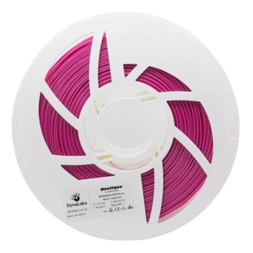 Imagem 2 de 5 de Filamento Pla Boutique Morango Frutilla Dynalabs 1.75mm 1kg