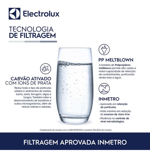 Refil Filtro Pappca20 Purificador Electrolux Pe10b E Pe10x