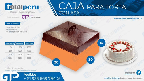 Cajas Para Torta