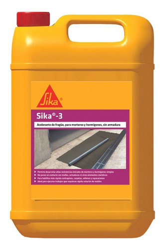 Acelerante De Fragüe Sika 3 Bidon 2kg Morteros Hormigones