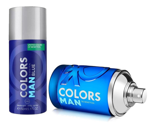 Kit Perfume Benetton Colors Man Blue + Desodorante Febo