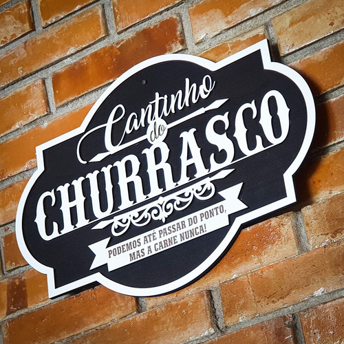 Placa Mdf De Parede Cantinho Do Churrasco Área Gourmet