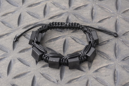 Pulsera De Shungit Keled Rocks Arachne Black Para Conexión A