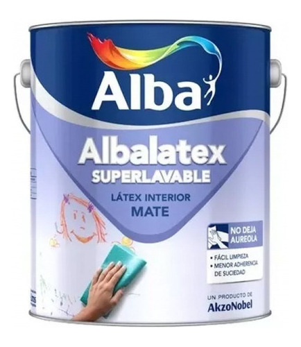 Albalatex Superlavable Resistente Manchas X 4lts Pintumm