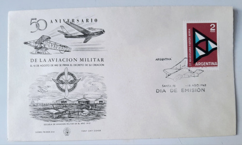 Día De Emision Estampilla Sello Escuela Aviación Militar 