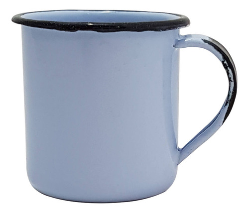 Caneca Xícara De 70ml Chá Café Esmaltadas Agata Cozinha Cor Azul-claro