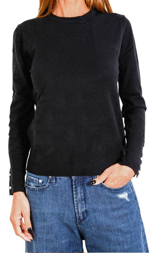 Imagen 2 de 3 de Sweater De Hilo Acrílico Mujer Blaque - Barton