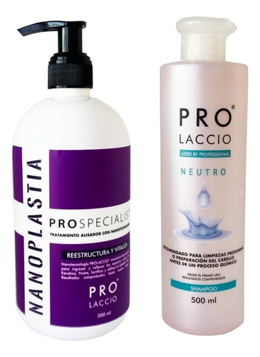 Nanoplastia + Shampoo Neutro Kit Alisado Prolaccio