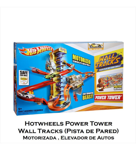 Pista Power Tower Hot Wheels - Wall Tracks System
