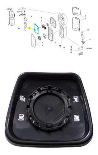 Vidrio Superior De Espejo Izquierdo Nuevo Stralis Iveco
