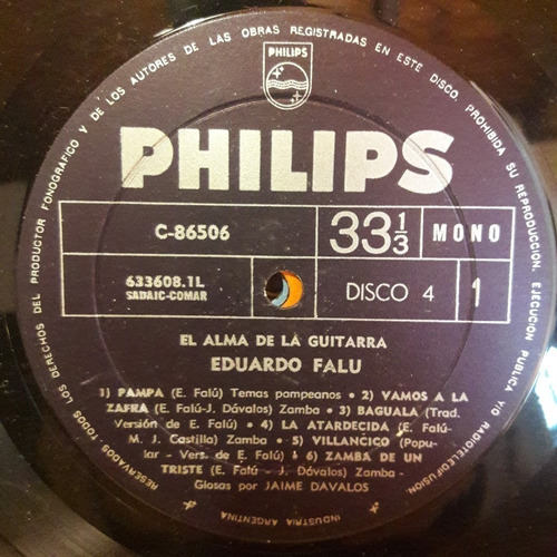 Sin Tapa Disco Eduardo Falu El Alma De La Guitarra F0