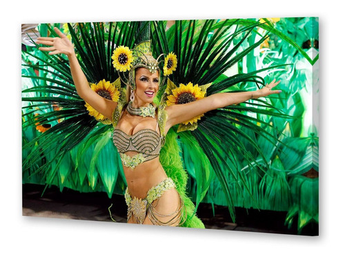 Cuadro 20x30cm Brasil Carnaval Rio Samba Musica P5