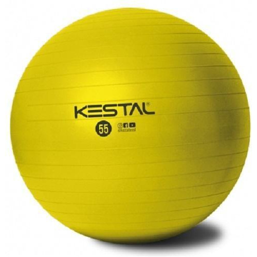 Bola Suíça Pilates Kestal Fisioterapia Funcional Yoga 55cm Cor Amarelo