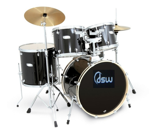 Bateria 5 Tambores Semi Profesional Dsw