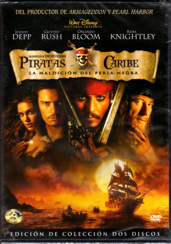Piratas Del Caribe Maldición Del Perla Negra Dvd Doble Nuevo