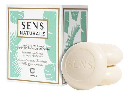 Sabonete Em Barras Sens Naturals Hinode Com 3 Unidades 80g