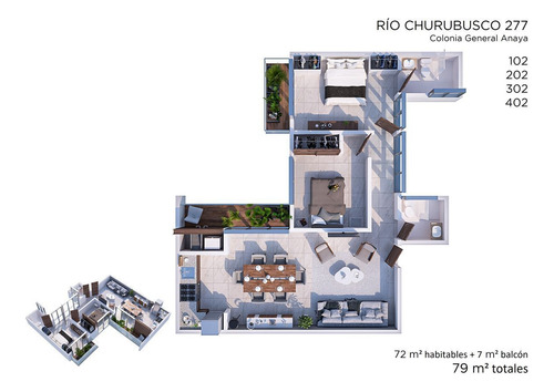 Departamento En Preventa En General Anaya, Río Churubusco 27