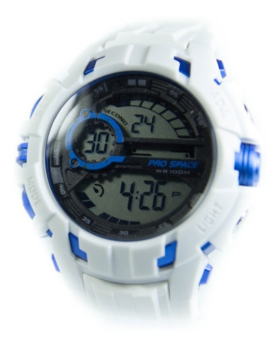 Reloj Hombre Digital Prospace Nws Blanco Sumergible Deporte