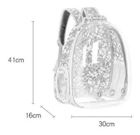 Imagen 3 de 3 de Mochila Transportadora Para Mascotas Perros Y Gatos
