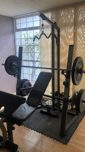 Pesas Profesionales Y Jaula Squat Rack, Gimnasio Completo