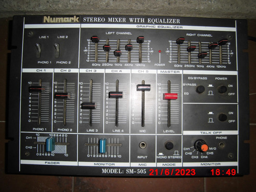 Mezclador Numark Sm-505 Dj Mix Ecualizador Display Numark U2