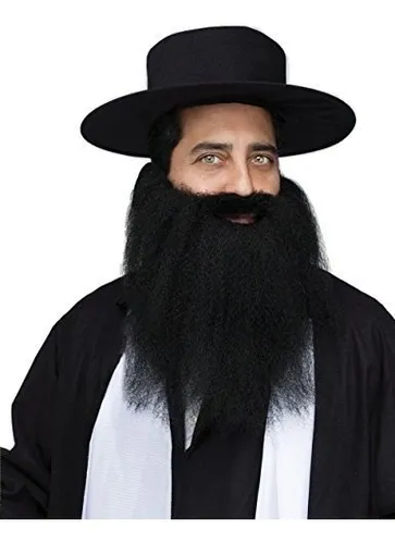 Fun World Pirata Rabino Padre Prensado Barba Bigote Traje Ne