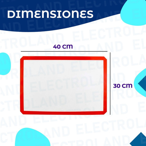 Imagen 6 de 10 de Lamina Tapete Antiadherente De Silicona Repostería Hornear