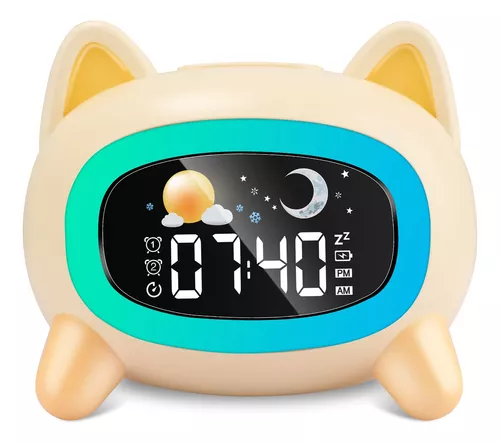 Reloj despertador para niños con dinosaurio, reloj despertador digital para  dormitorio de niños, bonito reloj de noche para niños, aprendiz de sueño