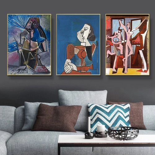 Imagen 2 de 7 de Cuadros Trípticos-picasso -liquidación!!!!!!!!!!!!ultimo