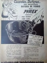 Comprar Lote 2 Antiguas Publicidad Clipping Vajilla Pyrex - Año 1956