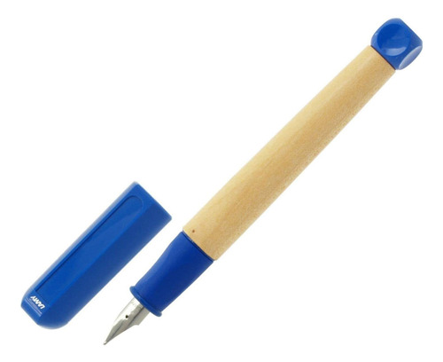 Pluma Estilografica Lamy Tinta Azul De Madera Abc