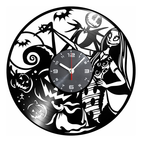 ~? Reloj De Pared De Disco De Vinilo Navideño Con Personajes