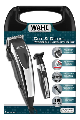 Imagen 3 de 5 de Juego Set Kit Máquinas De Cortar Pelo Wahl Home Cut & Detail