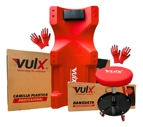 Camilla Plastica Mecanico 140kg Banqueta Altura Regulable