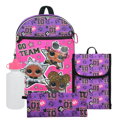 Mochila Y Bolsa Niñas Set 5 Piezas Lol Surprise
