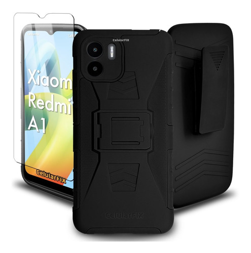 Funda Protector P/ Xiaomi Redmi A1, Uso Rudo Clip C/ Mica