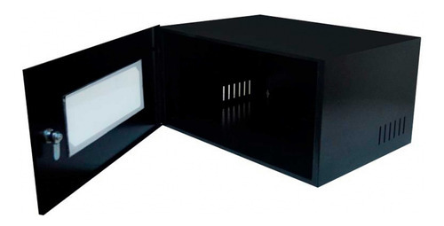 Rack Cftv 19 5u X 350mm Visor Acrílico Bandeja Fixa P/ Dvr