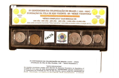 Moedas Raras Série Vicentina Incompleta Veja Descrição-73-f