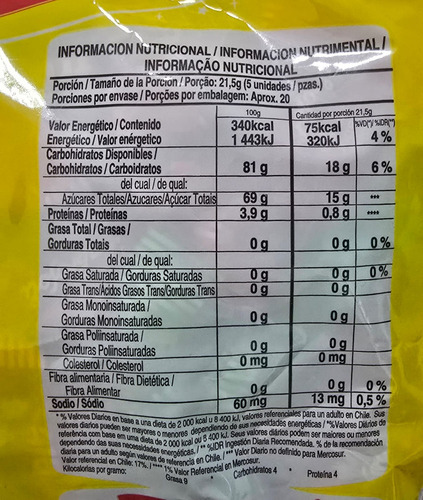 Gomitas Frugele Sabores Frutales Surtidos De 100 Unidades