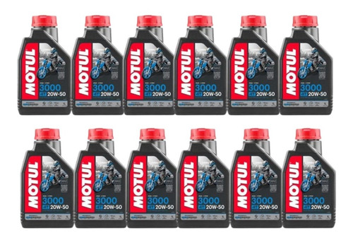 Aceite De Motor A Gasolina 4 Tiempos Motul 3000 20w50 12pz